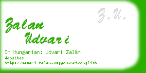 zalan udvari business card